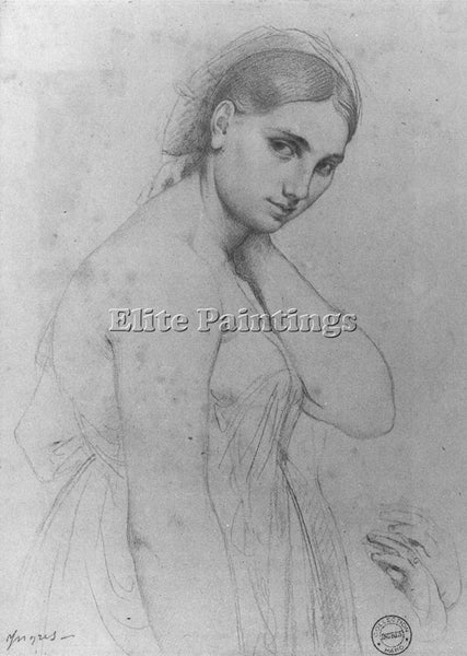 JEAN AUGUSTE DOMINIQUE INGRES STUDY FOR RAPHAEL AND THE FORNARINA ARTIST CANVAS