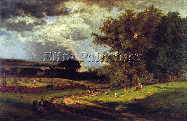GEORGE INNESS A PASSING SHOWER ARTIST PAINTING REPRODUCTION HANDMADE OIL CANVAS
