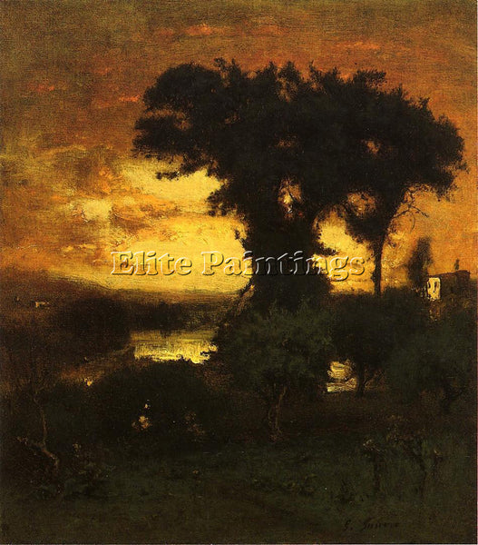 GEORGE INNESS AFTERGLOW ARTIST PAINTING REPRODUCTION HANDMADE CANVAS REPRO WALL
