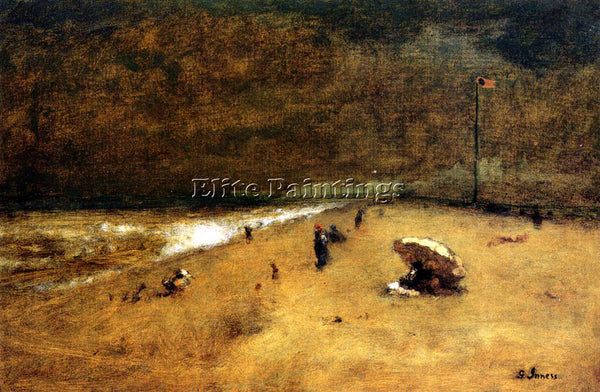 GEORGE INNESS ALONG THE JERSEY SHORE ARTIST PAINTING REPRODUCTION HANDMADE OIL