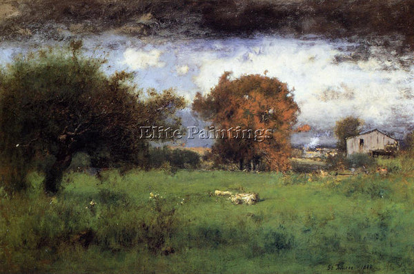 GEORGE INNESS EARLY AUTUMN MONTCLAIR2 ARTIST PAINTING REPRODUCTION HANDMADE OIL