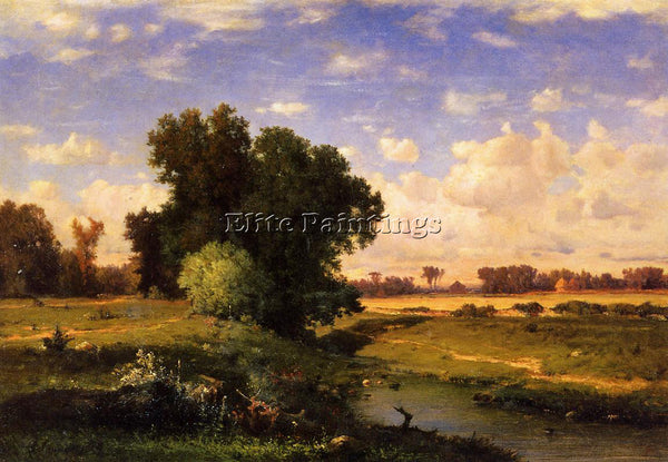 GEORGE INNESS HACKENSACK MEADOWS SUNSET ARTIST PAINTING REPRODUCTION HANDMADE