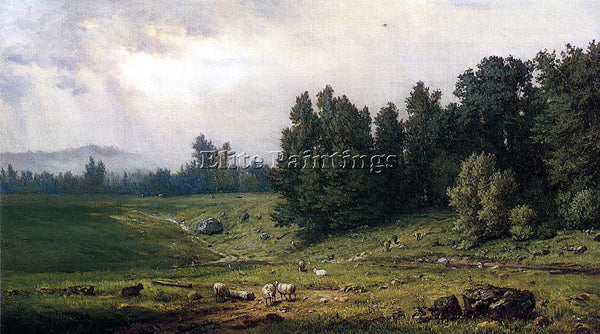 GEORGE INNESS LANDSCAPE WITH SHEEP ARTIST PAINTING REPRODUCTION HANDMADE OIL ART