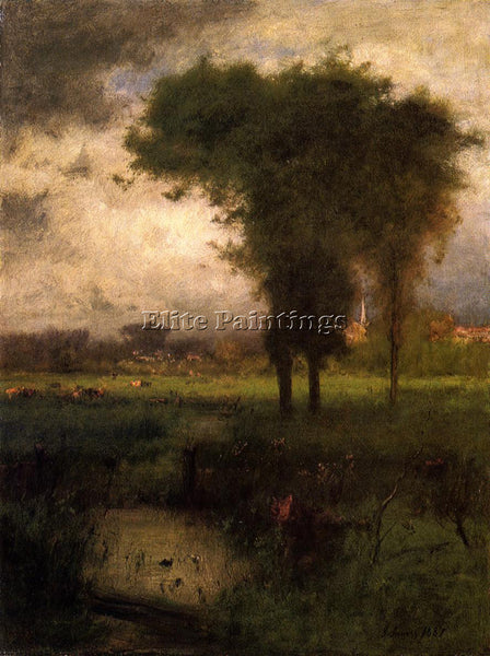 GEORGE INNESS SUMMER MONTCLAIR ARTIST PAINTING REPRODUCTION HANDMADE OIL CANVAS