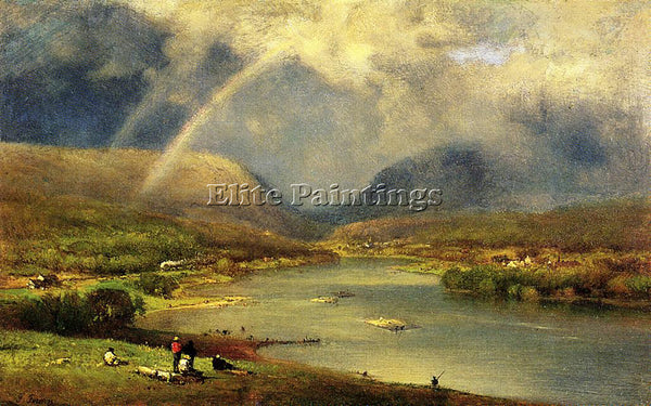 GEORGE INNESS THE DELEWARE WATER GAP ARTIST PAINTING REPRODUCTION HANDMADE OIL