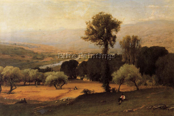 GEORGE INNESS THE PERUGIAN VALLEY ARTIST PAINTING REPRODUCTION HANDMADE OIL DECO