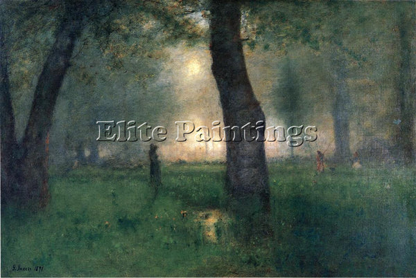 GEORGE INNESS THE TROUT BROOK ARTIST PAINTING REPRODUCTION HANDMADE CANVAS REPRO