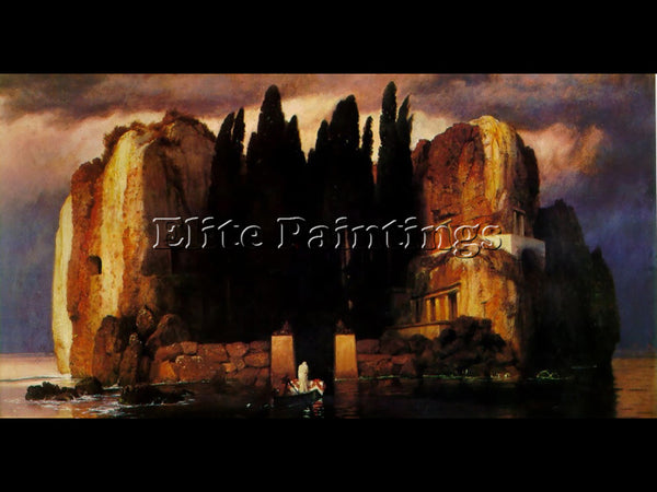 SWISS ISLAND OF THE DEAD2 ARTIST PAINTING REPRODUCTION HANDMADE OIL CANVAS REPRO