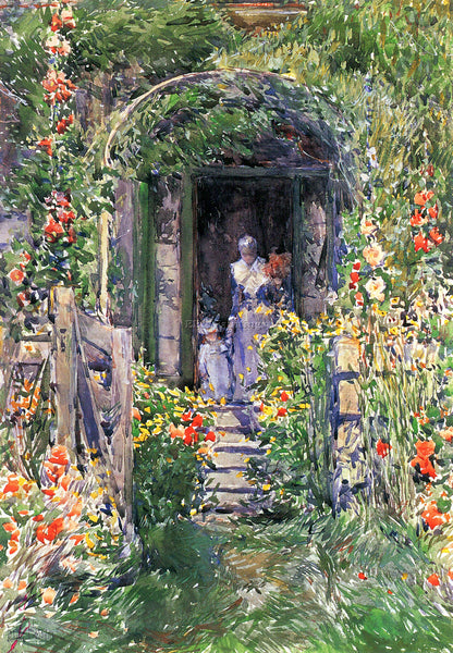 HASSAM ISLES OF SHOALS GARDEN ARTIST PAINTING REPRODUCTION HANDMADE CANVAS REPRO