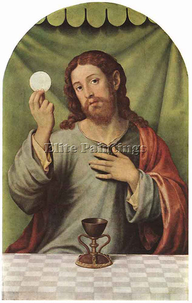 SPANISH JUANES JUAN DE CHRIST WITH THE CHALICE ARTIST PAINTING REPRODUCTION OIL