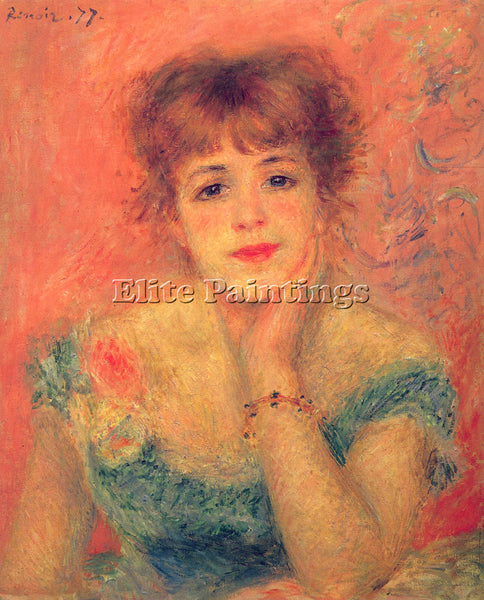 PIERRE AUGUSTE RENOIR JEANNE SAMARY IN A LOW NECKED DRESS ARTIST PAINTING CANVAS