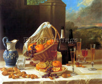 AMERICAN JOHN F FRANCIS LUNCHEON STILL LIFE ARTIST PAINTING HANDMADE OIL CANVAS