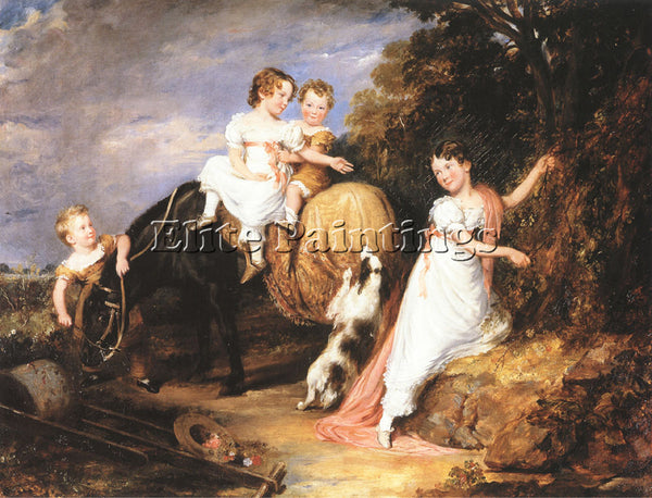 BRITISH JOHN HAYTER PORTRAITS CHILDREN REV JOSEPH ARKWRIGHT ARTIST PAINTING OIL