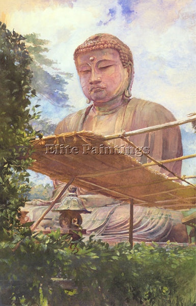 JOHN LAFARGE THE GREAT STATUE OF AMIDA BUDDHA AT KAMAKURA ARTIST PAINTING CANVAS