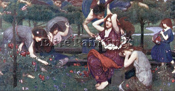 JOHN WILLIAM WATERHOUSE  FLORA AND THE ZEPHYRS JW ARTIST PAINTING REPRODUCTION