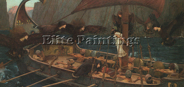 JOHN WILLIAM WATERHOUSE  ULYSSES AND THE SIRENS A ARTIST PAINTING REPRODUCTION