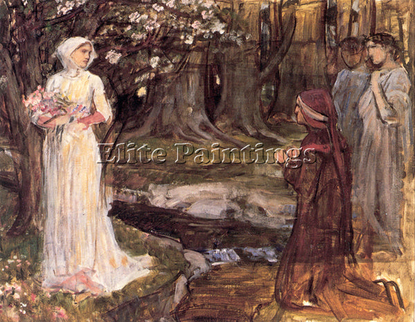 JOHN WILLIAM WATERHOUSE  DANTE AND BEATRICE 1 ARTIST PAINTING REPRODUCTION OIL