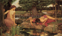 JOHN WILLIAM WATERHOUSE  ECHO AND NARCISSUS 1 ARTIST PAINTING REPRODUCTION OIL