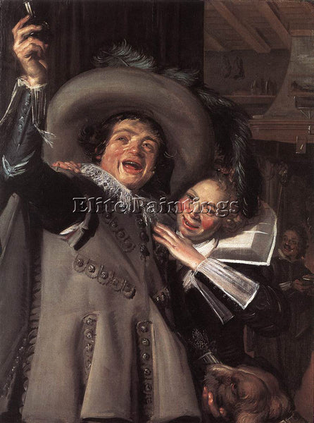 FRANS HALS JONKER RAMP AND HIS SWEETHEART ARTIST PAINTING REPRODUCTION HANDMADE