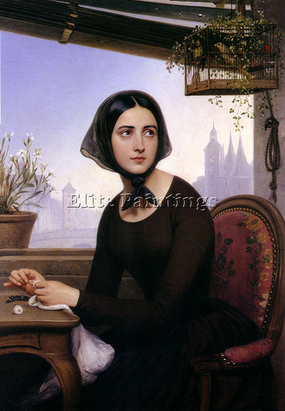 JOSEPH COURT RIGOLETTE SEEKS TO DISTRACT HERSELF DURING ABSENCE GERMAIN PAINTING