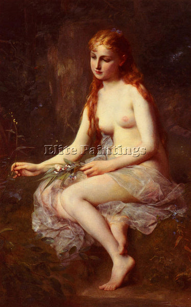 ADOLPHE JOURDAN INNOCENCE ARTIST PAINTING REPRODUCTION HANDMADE OIL CANVAS REPRO