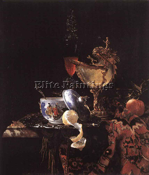 WILLEM KALF STILL LIFE WITH A NAUTILUS CUP ARTIST PAINTING REPRODUCTION HANDMADE