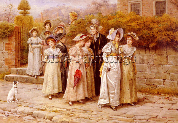 GEORGE GOODWIN KILBURNE MISS PINKERTONS ACADEMY ARTIST PAINTING REPRODUCTION OIL