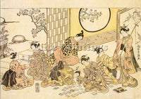 JAPANESE KIYOMITSU TORII JAPANESE 1735 1785 ARTIST PAINTING HANDMADE OIL CANVAS