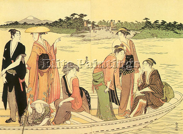 JAPANESE KIYONAGA TORII JAPANESE 1752 18151 ARTIST PAINTING HANDMADE OIL CANVAS