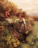 DANIEL RIDGWAY KNIGHT MARIE AND DIANE ARTIST PAINTING REPRODUCTION HANDMADE OIL