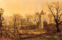 JOHN ATKINSON GRIMSHAW KNOSTROP HALL EARLY MORNING ARTIST PAINTING REPRODUCTION
