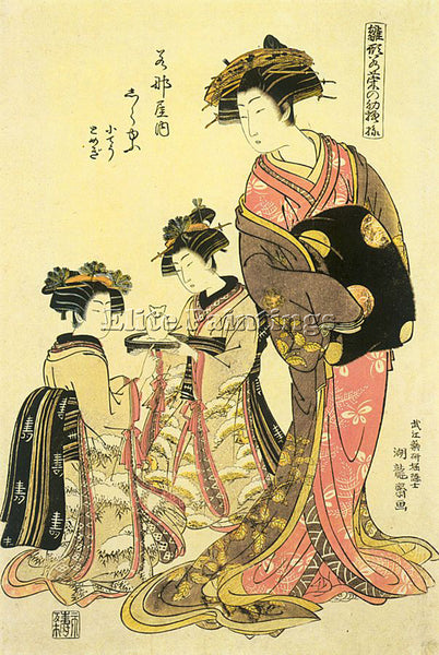 JAPANESE KORYUSAI ISODA JAPANESE ACTIVE 1765 1788 1 ARTIST PAINTING REPRODUCTION