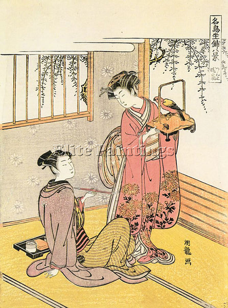JAPANESE KORYUSAI ISODA JAPANESE ACTIVE 1765 1788 ARTIST PAINTING REPRODUCTION