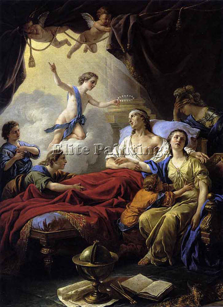 LOUIS LAGRENEE ALLEGORY ON THE DEATH OF THE DAUPHIN ARTIST PAINTING REPRODUCTION