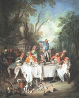 NICOLAS LANCRET LUNCHEON PARTY ARTIST PAINTING REPRODUCTION HANDMADE OIL CANVAS