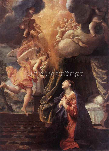 GIOVANNI LANFRANCO THE ANNUNCIATION ARTIST PAINTING REPRODUCTION HANDMADE OIL