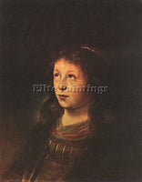 JAN LIEVENS  PORTRAIT OF A GIRL ARTIST PAINTING REPRODUCTION HANDMADE OIL CANVAS