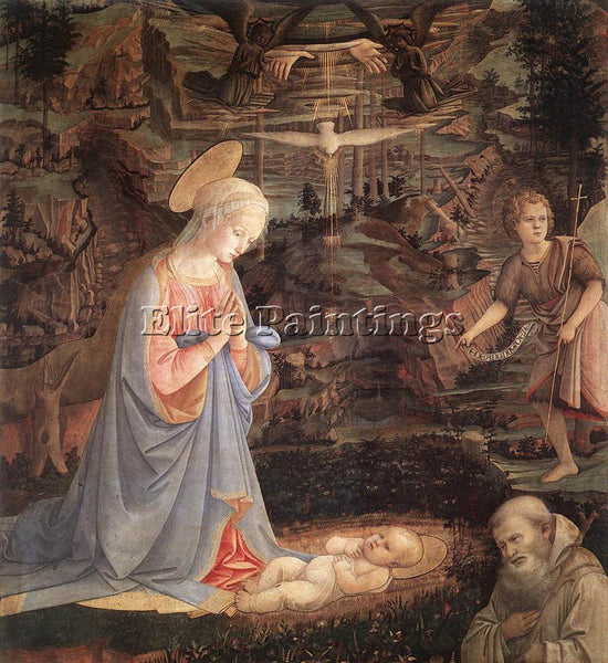 FRA FILIPPO LIPPI ADORATION OF THE CHILD WITH SAINTS 1463 ARTIST PAINTING CANVAS