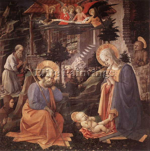 FRA FILIPPO LIPPI ADORATION OF THE CHILD ARTIST PAINTING REPRODUCTION HANDMADE