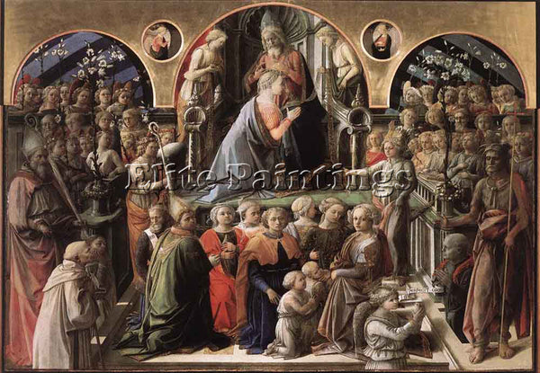 FRA FILIPPO LIPPI CORONATION OF THE VIRGIN ARTIST PAINTING REPRODUCTION HANDMADE