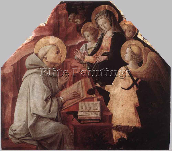 FRA FILIPPO LIPPI THE VIRGIN APPEARS TO ST BERNARD ARTIST PAINTING REPRODUCTION