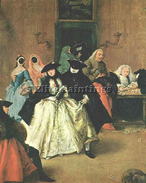 PIETRO LONGHI THE RIDOTTO ARTIST PAINTING REPRODUCTION HANDMADE OIL CANVAS REPRO