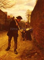 HENRY HERBERT LA THANGUE OFF TO WORK ARTIST PAINTING REPRODUCTION HANDMADE OIL