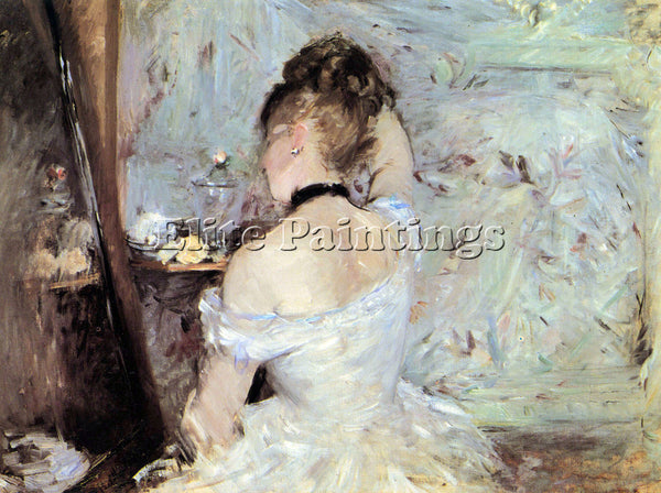 MORISOT LADY IN THE TOILET ARTIST PAINTING REPRODUCTION HANDMADE OIL CANVAS DECO