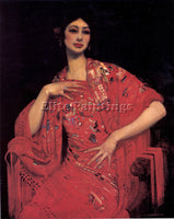 GEORGE LAMBERT THE RED SHAWL ARTIST PAINTING REPRODUCTION HANDMADE CANVAS REPRO