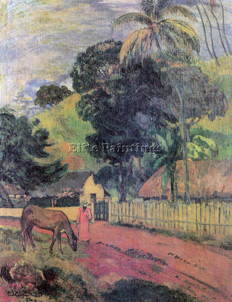 GAUGUIN LANDSCAPE ARTIST PAINTING REPRODUCTION HANDMADE CANVAS REPRO WALL DECO