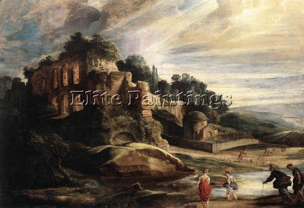 PETER PAUL RUBENS LANDSCAPE WITH THE RUINS OF MOUNT PALATINE IN ROME 1 PAINTING