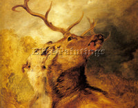 SIR EDWIN HENRY LANDSEER STAG AND HOUND ARTIST PAINTING REPRODUCTION HANDMADE