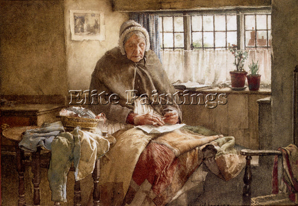 WALTER LANGLEY AT EVENING TIME IT SHALL BE LIGHT ARTIST PAINTING HANDMADE CANVAS