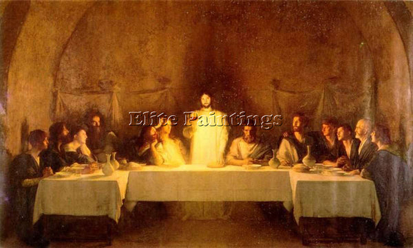 PASCAL-ADOLPHE-JEAN DAGNAN-BOUVERET LAST SUPPER ARTIST PAINTING REPRODUCTION OIL